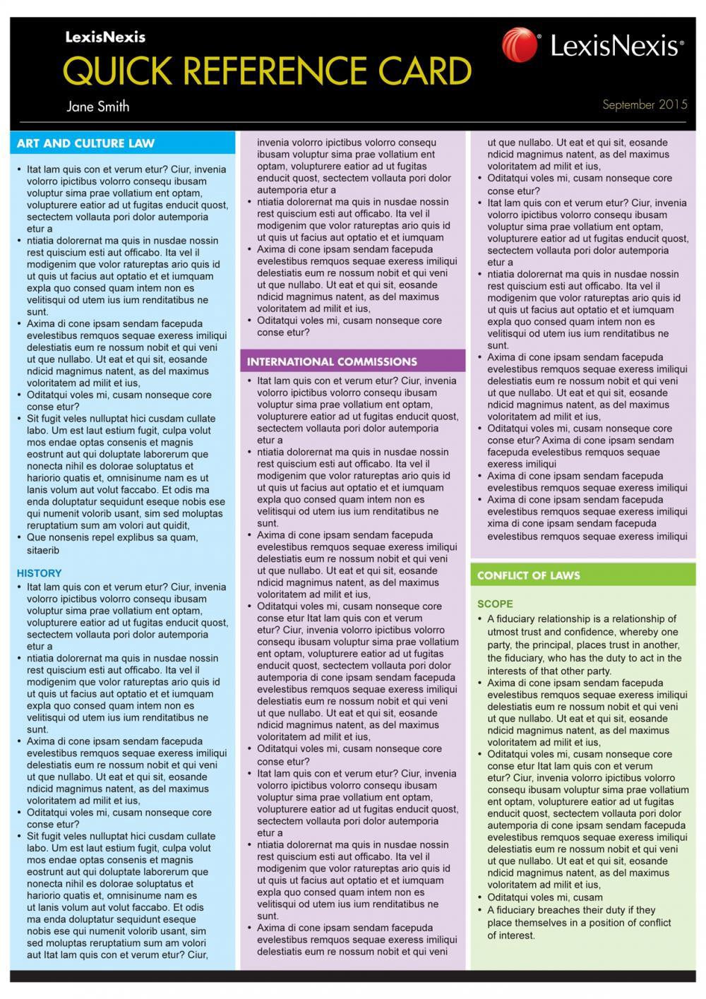 EQUITY QUICK REFERENCE CARD 3RD EDITION