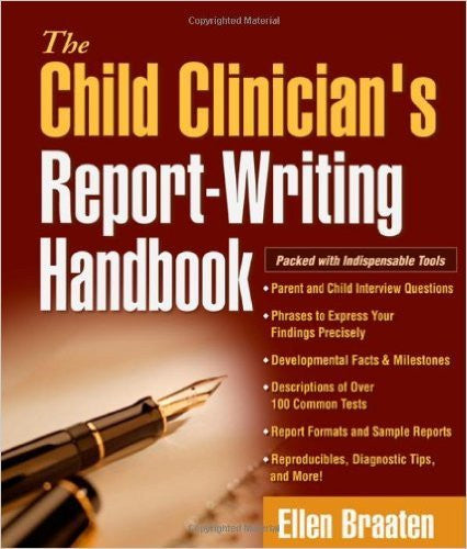 CHILD CLINICIANS REPORT-WRITING HANDBOOK - Charles Darwin University Bookshop
