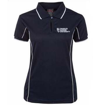 CDU NAVY WOMENS POLO SHIRT WITH PIPING