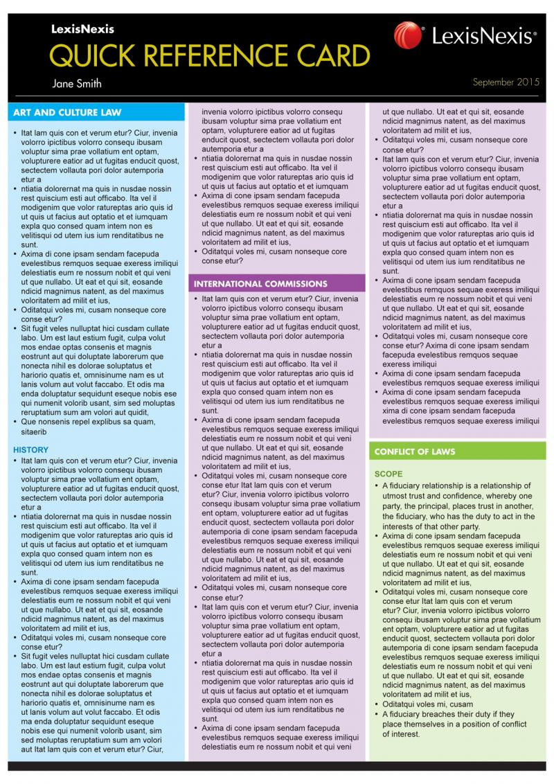 EMPLOYMENT LAW QUICK REFERENCE CARD 3RD EDITION