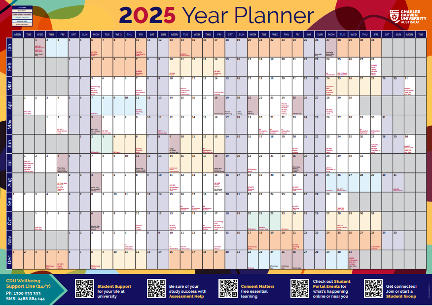 CDU Student Wall Planner 2025