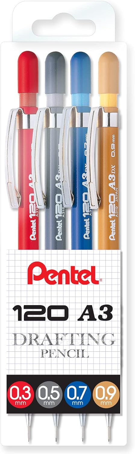 PENTEL MECHANICAL PENCIL ASSORTED WALLET