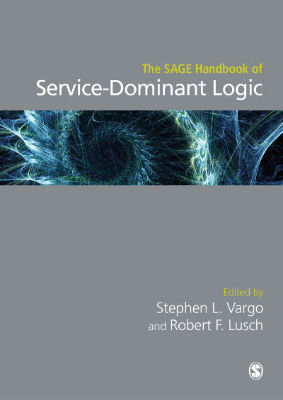 Book cover of 'The SAGE Handbook of Service-Dominant Logic' with abstract design and text.