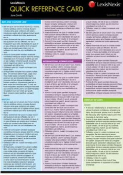 ADMINISTRATIVE LAW, 4TH EDITION QUICK REFERENCE CARD