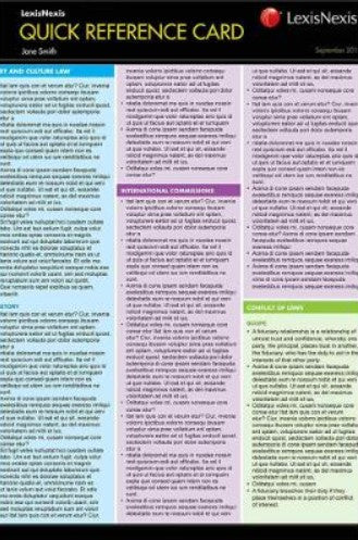 INTERNATIONAL LAW QUICK REFERENCE CARD 2ND EDITION