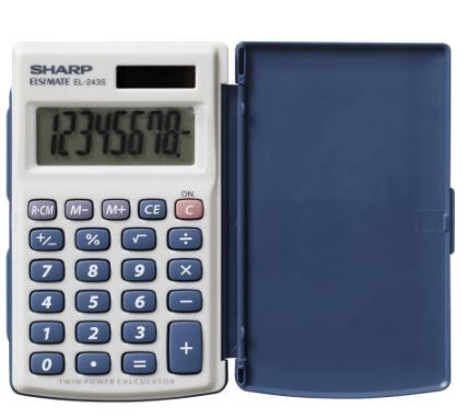 SHARP CALCULATOR EL243S ELSIMATE SOLAR AND BATTERY