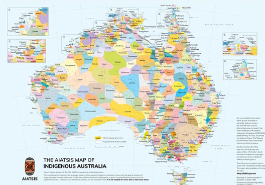 AIATSIS MAP OF INDIGENOUS AUSTRALIA FOLDED AO SIZE
