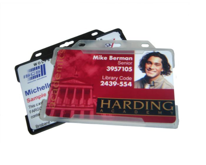 Black Single Sided Rigid Card Holder Recycled Material