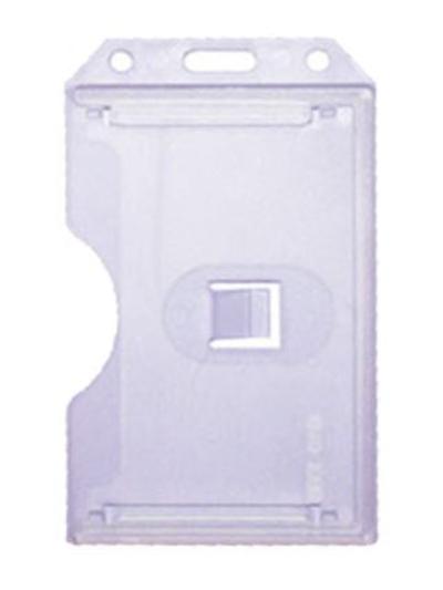 Rigid Dual Side Card Holder Portrait White