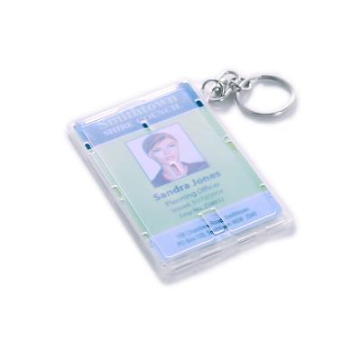 Frosted Rigid Fuel Card Holder with Key Ring