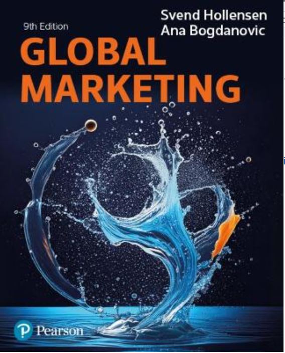 Book cover of 'Global Marketing' by Hollensen and Bogdanovic with Pearson logo.