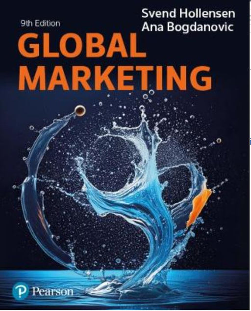 Book cover of 'Global Marketing' by Hollensen and Bogdanovic with Pearson logo.