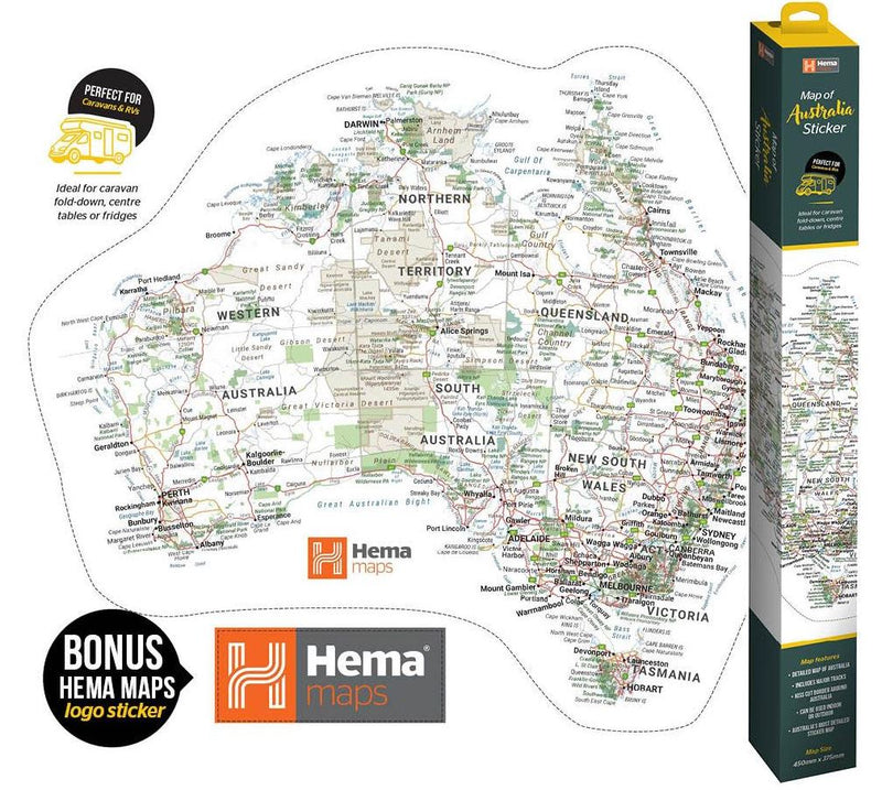 HEMA AUSTRALIA STICKER MAP