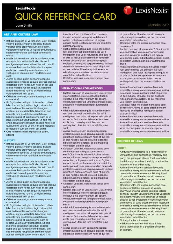 TAX II QUICK REFERENCE CARD 2ND EDITION