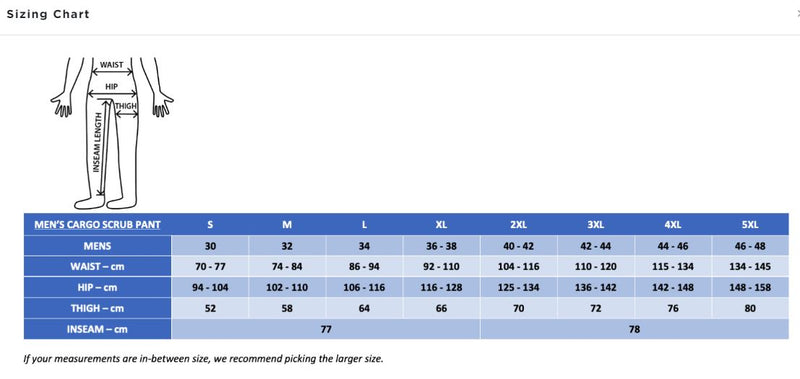 MENS 9 POCKET CARGO SCRUB PANTS