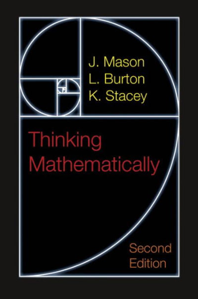 The image shows a book cover for 'Thinking Mathematically' by J. Mason, L.