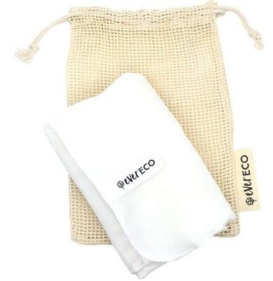 Ever Eco Muslin Facial Cloths With Cotton Wash Bag
