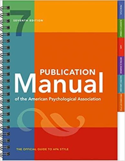 PUBLICATION MANUAL OF THE AMERICAN PSYCHOLOGICAL ASSOCIATION 7ED SPIRAL-BOUND