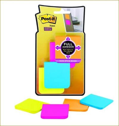 POST-IT SUPER STICKY FULL ADHESIVE NOTES ULTRA COLOUR 4 PADS