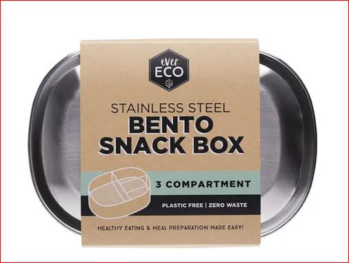 Ever Eco Stainless Steel Bento Snack Box 3 Compartments 580ml