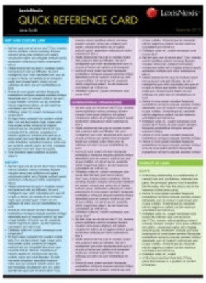 EVIDENCE LAW FOR COMMON LAW STATES QUICK REFERENCE CARD