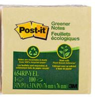 POST-IT 654-RP 100% RECYCLED GREENER NOTES