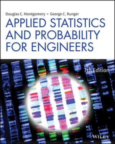 The image displays the cover of the book titled "Applied Statistics and Probability for Engineers" by Douglas C. Montgomery and George C.