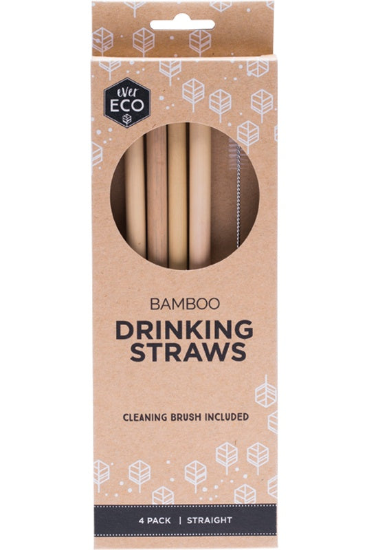 Ever Eco Bamboo Straws 4 Pack