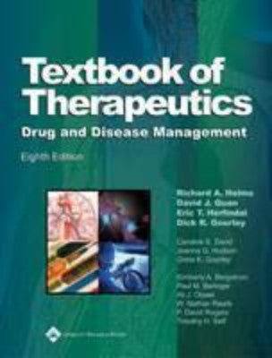 TEXTBOOK OF THERAPEUTICS: DRUG AND DISEASE MANAGEMENT - Charles Darwin University Bookshop
