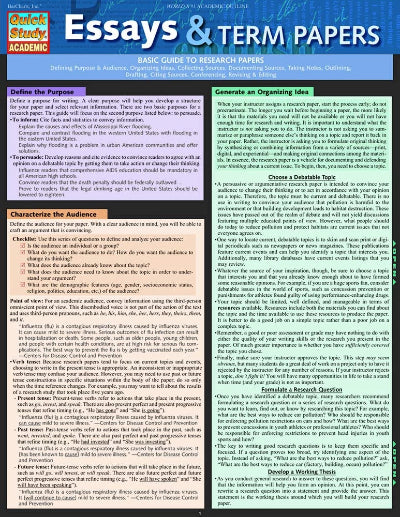 ESSAYS & TERM PAPERS