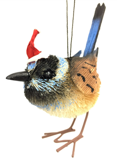 CHRISTMAS ORNAMENT - BLUE WREN