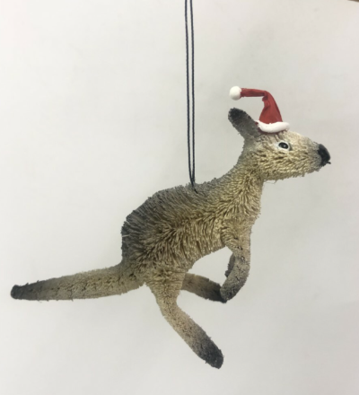 CHRISTMAS ORNAMENT - GREY KANGAROO
