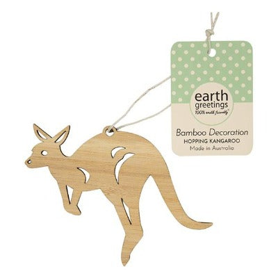 BAMBOO DECORATION - HOPPING KANGAROO