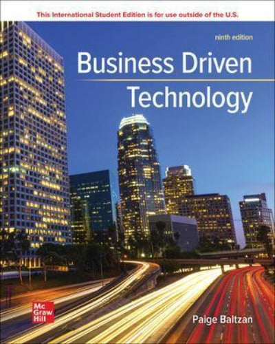 BUSINESS DRIVEN TECHNOLOGY 9TH EDITION