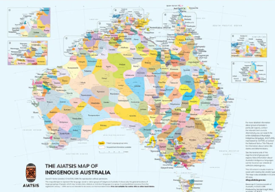 AIATSIS MAP OF INDIGENOUS AUSTRALIA FOLDED A1 SIZE