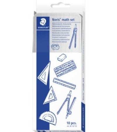 STAEDTLER NORIS CLUB MATHEMATICAL INSTRUMENTS 10 PIECE SET