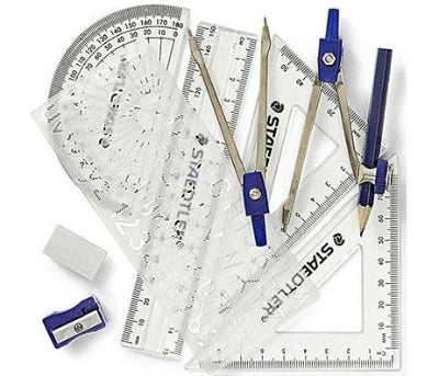 STAEDTLER NORIS CLUB MATHEMATICAL INSTRUMENTS 10 PIECE SET