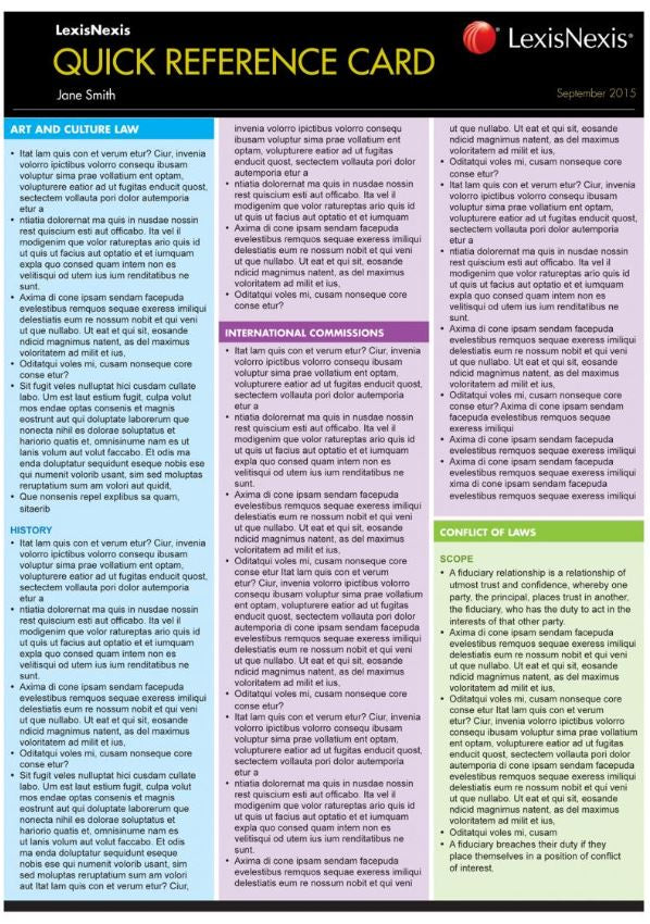 TAX 1 QUICK REFERENCE CARD 2ND EDITION
