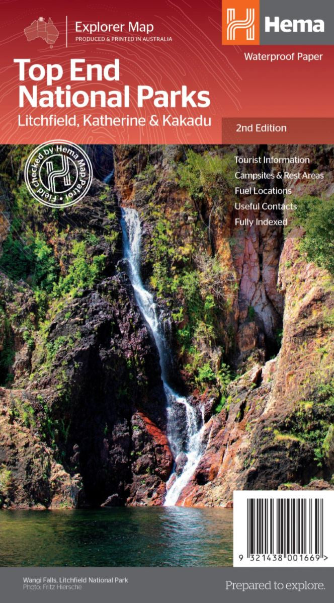 HEMA TOP END NATIONAL PARKS MAP: LITCHFIELD, KATHERINE & KAKADU