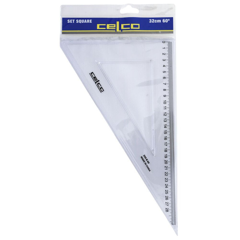 CELCO SET SQUARE TRIANGULAR RULER 32CM 60 DEGREE
