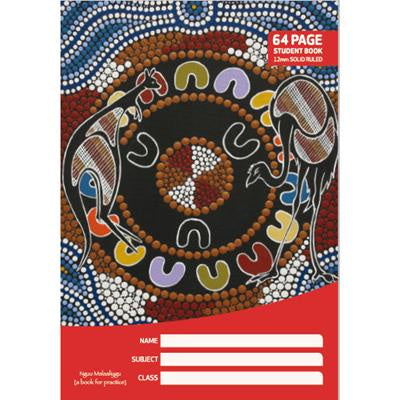 CULTURAL CHOICE EXERCISE BOOK 12MM RULED 60GSM 64 PAGE 250 X 175MM MOTIF
