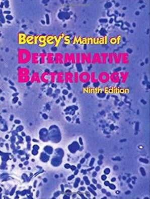 BERGEY&#39;S MANUAL OF DETERMINATIVE BACTERIOLOGY 9TH EDITION