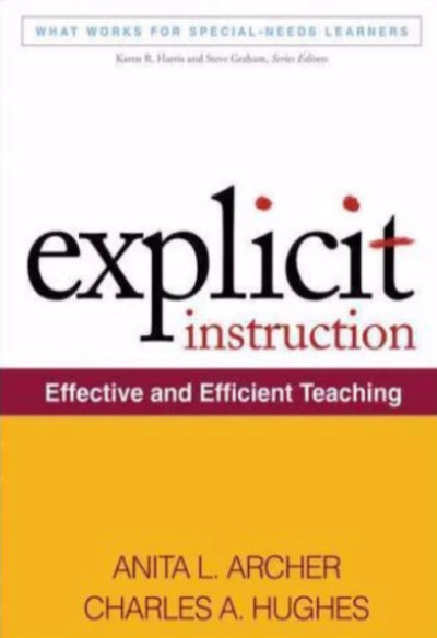 EXPLICIT INSTRUCTION EFFECTIVE &amp; EFFICIENT TEACHING - Charles Darwin University Bookshop

