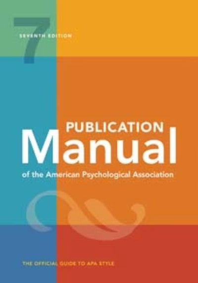 PUBLICATION MANUAL OF THE AMERICAN PSYCHOLOGICAL ASSOCIATION HARDCOVER 7TH EDITION