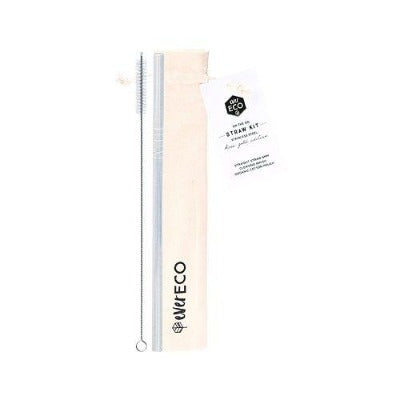 Ever Eco on-the-go S/steel Straw Kit 1+ Brush & Pouch