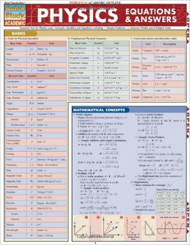 PHYSICS EQUATIONS & ANSWERS