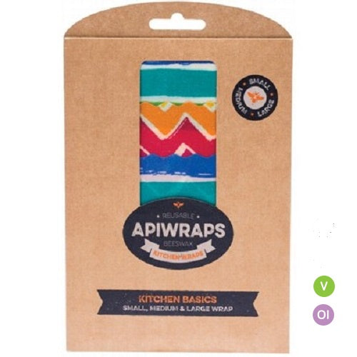 Apiwraps Reusable Beeswax Kitchen Wrap Kitchen Basics X3