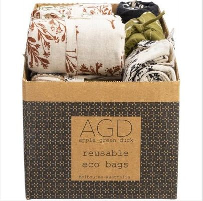 Apple Green Duck Reusable Shopping Bag Hampi Mixed Design