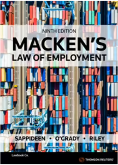 MACKEN&#39;S LAW OF EMPLOYMENT 9TH EDITION