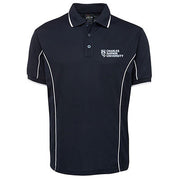 CDU NAVY MENS POLO WITH PIPING - Charles Darwin University Bookshop
 - 1